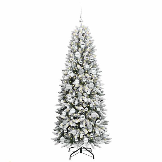 ComfortXL - Arbre de Noël Artificiel Hivernal 180 cm, Kit Complet Blanc Enneigé avec Guirlande LED – ComfortXL Outdoor Living - Image 3