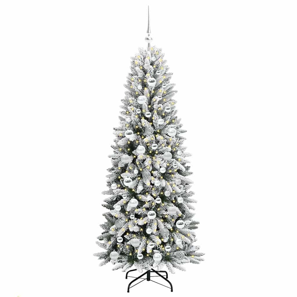 ComfortXL - Arbre de Noël Artificiel Hivernal 180 cm, Kit Complet Blanc Enneigé avec Guirlande LED – ComfortXL Outdoor Living - Image 3