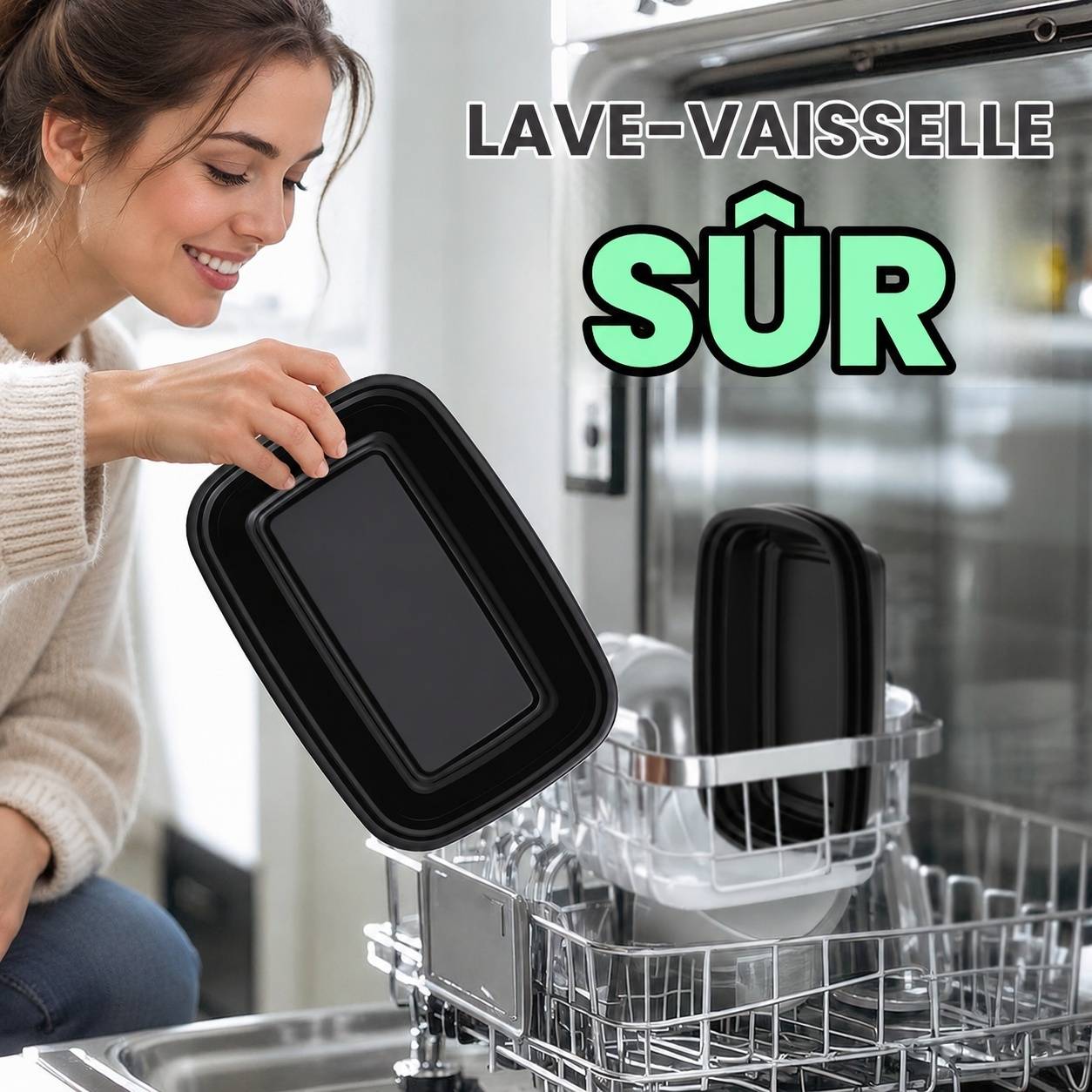 Boîtes Repas 946ml avec Couvercles Lot de 50 Micro-ondables Congélateur Lave-vaisselle - Image 4