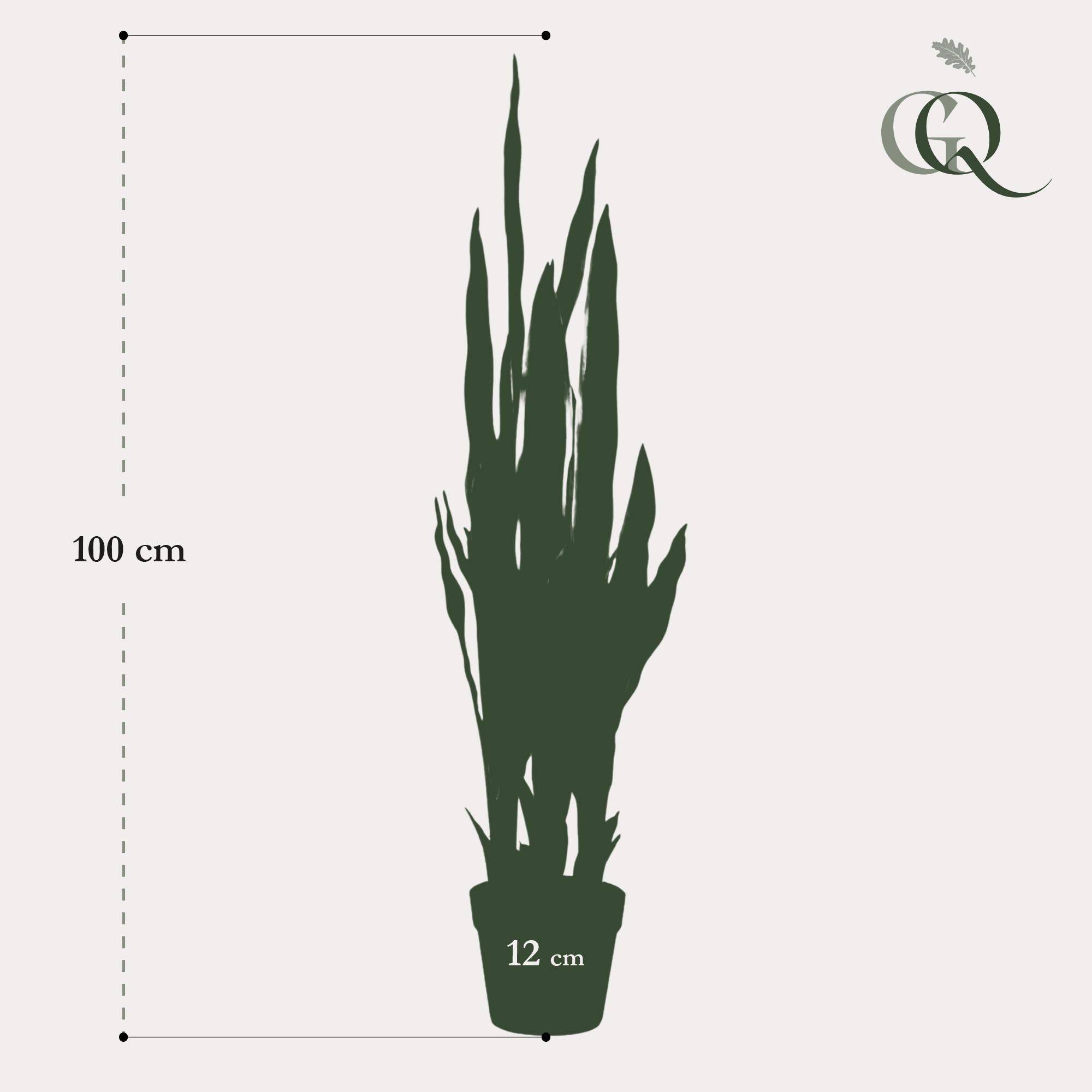 La Green Touch - Sanseveria Trifasciata plante artificielle - h97cm, Ø12cm- La Green Touch - Imagen 4