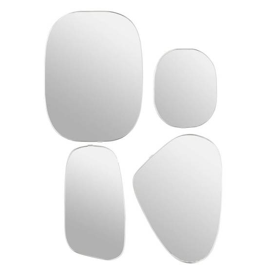 Lot de 4 Miroirs Muraux "Roman" 40cm Argent - Image 1