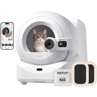 Robot litière autonettoyante avec caméra Purobot Ultra Robot HD, IA intégrée et application mobile – Petkit