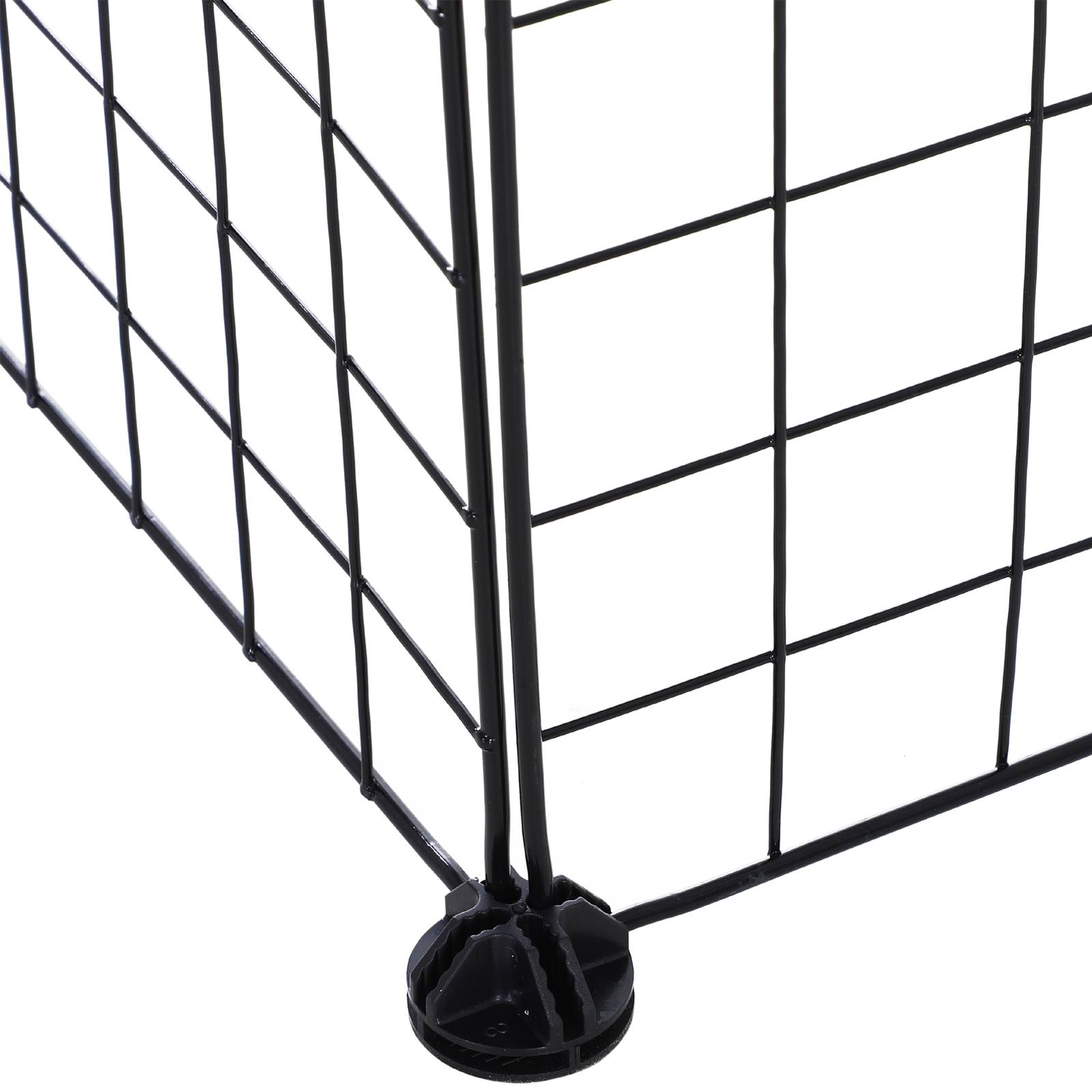 Parc Métallique pour Petits Animaux avec 36 Panneaux, Enclos Démontable à Monter Soi-même, Jeu Intérieur/Extérieur, 146 x 73 x 73 cm, Noir - Image 9