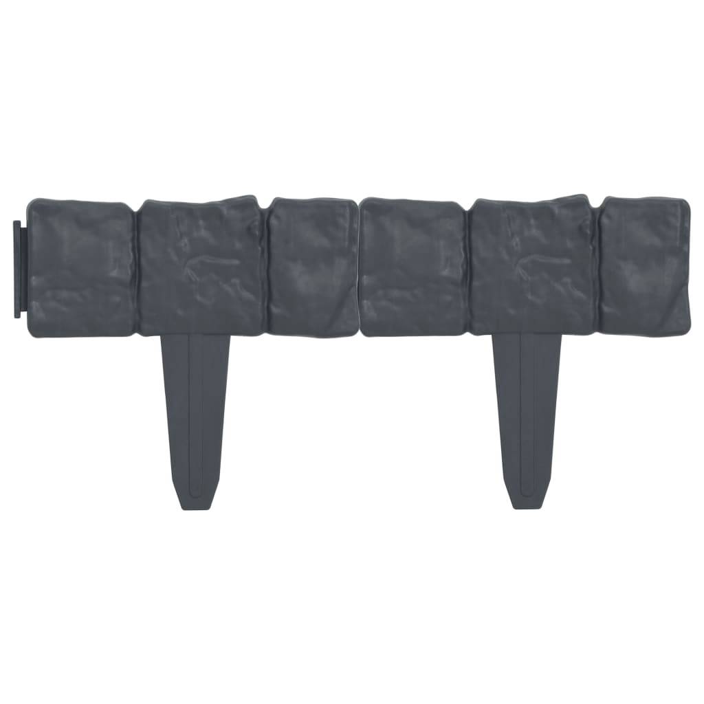 Bordure pelouse aspect pierre plastique anthracite délimitation jardin 41pcs 10m - ComfortXL Outdoor Living - Image 4