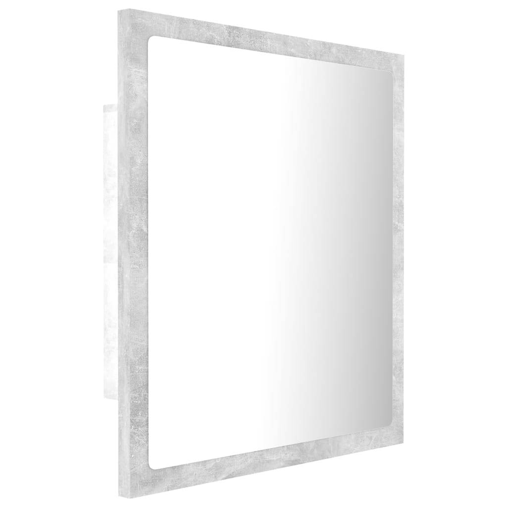 Helloshop26 - Miroir à led de salle de bain 40 x 8,5 x 37 cm acrylique gris - Imagen 1