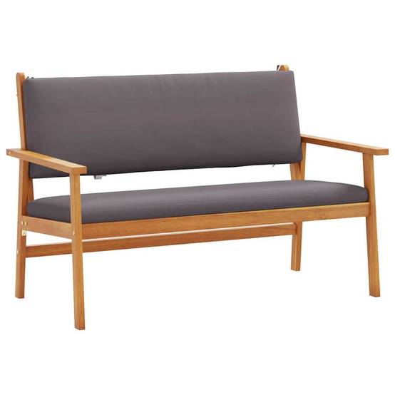 Banc de jardin | Banquette De Jardin | Banc Extérieur avec coussin Anthracite Bois d'Acacia Massif Maison Chic - Image 1