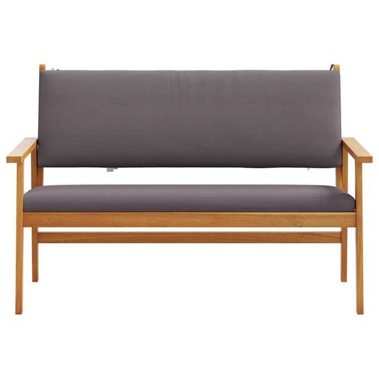 Banc de jardin | Banquette De Jardin | Banc Extérieur avec coussin Anthracite Bois d'Acacia Massif Maison Chic - Image 3