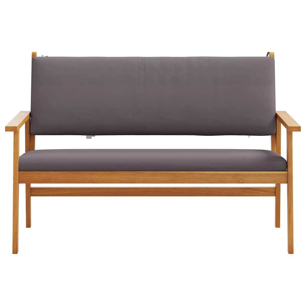 Banc de jardin | Banquette De Jardin | Banc Extérieur avec coussin Anthracite Bois d'Acacia Massif Maison Chic - Image 3
