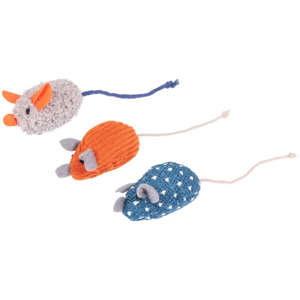 jouet chat lot de 3 souris Floera 14 cm  avec catnip - Imagen 1