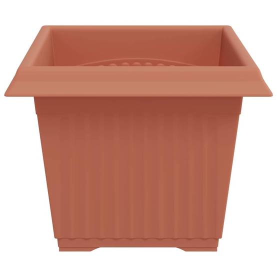 Grand Lot 24 Pots de Fleurs Carrés Plastique Robuste 23x23x17,5 cm Rouge brique - ComfortXL Outdoor Living - Image 6