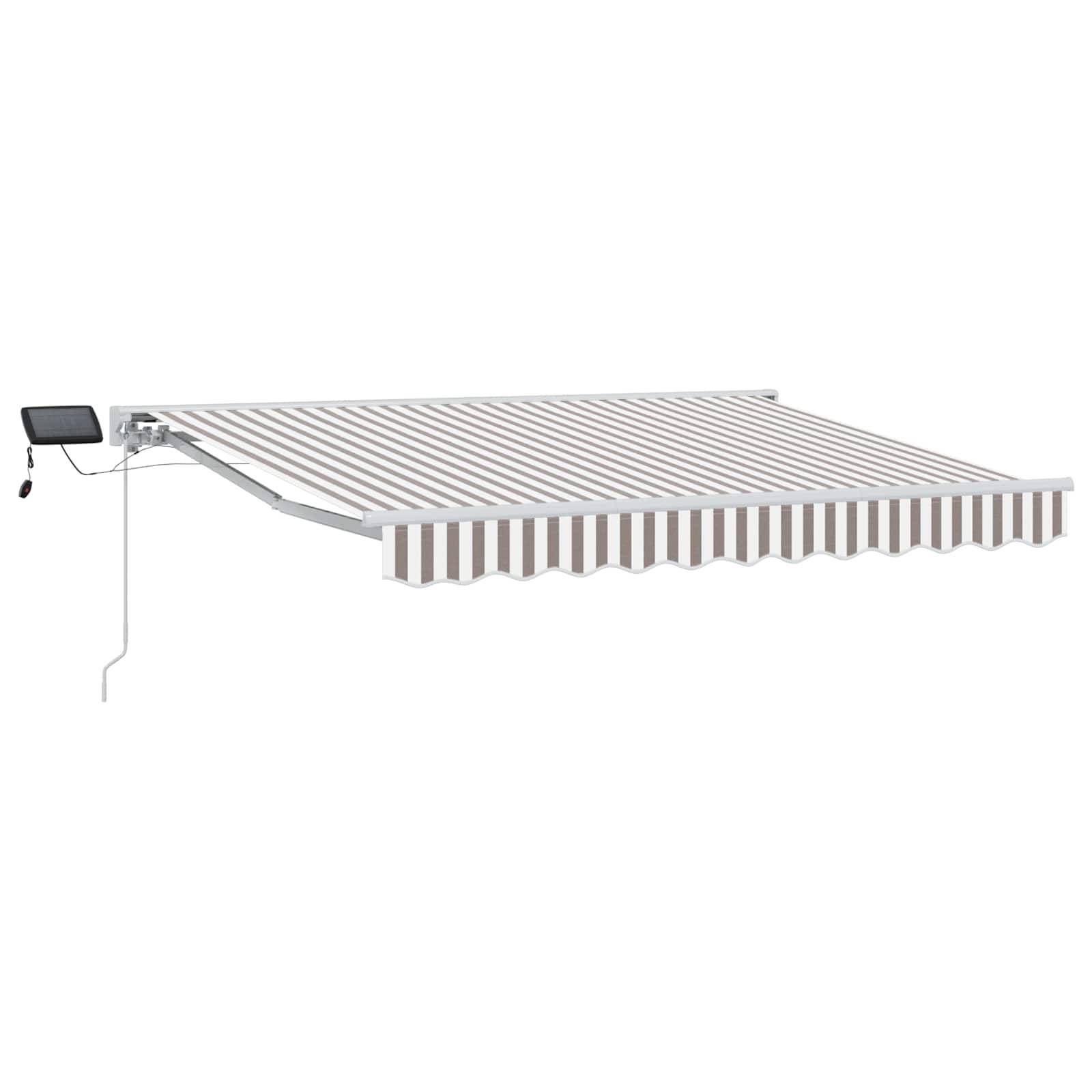 ComfortXL - Store banne semi-coffre polyester alu pour jardin avec LED 3,5x2,5m gris clair - ComfortXL Outdoor Living - Image 2