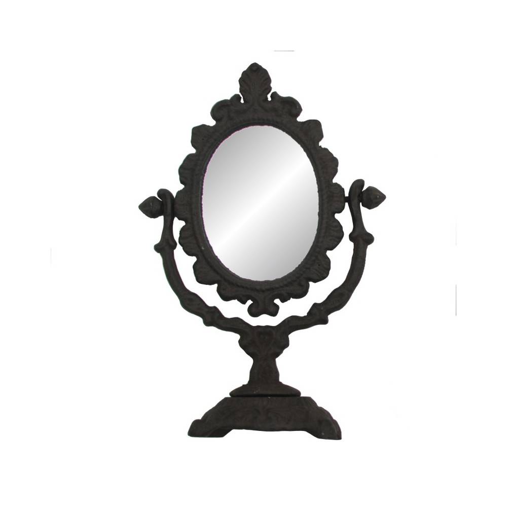Miroir à poser en fonte marron 30 x 19 x 7 cm Chemin de campagne - Imagen 1