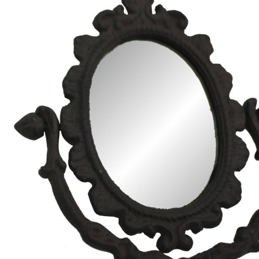 Miroir à poser en fonte marron 30 x 19 x 7 cm Chemin de campagne - Imagen 2