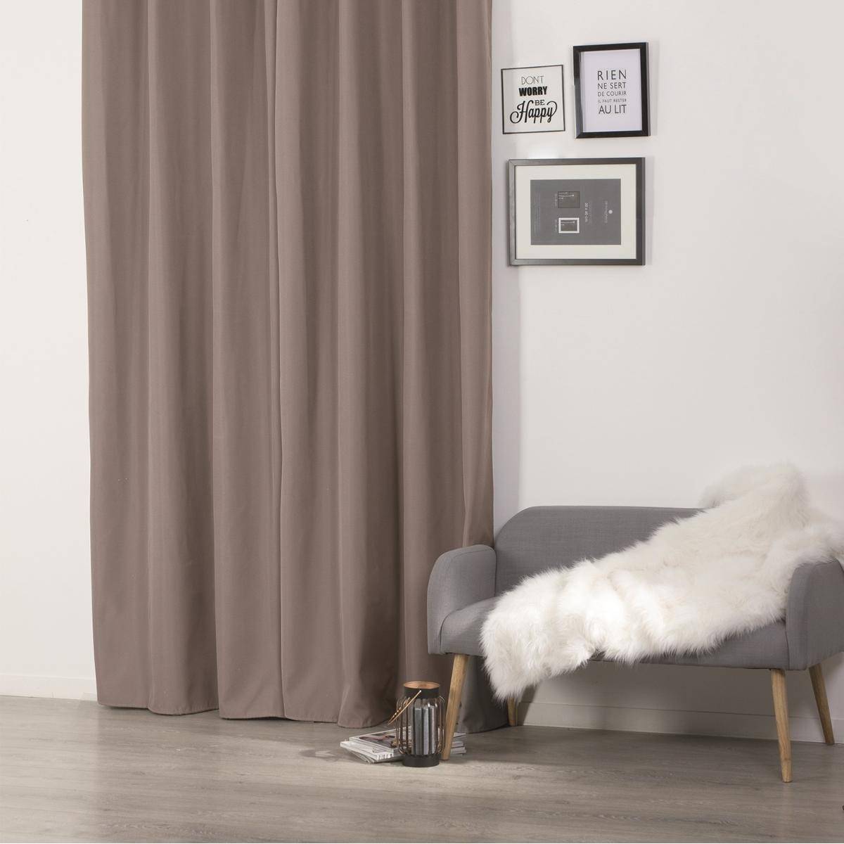 Atmosphera - Rideau 140x260cm isolant taupe Atmosphera - Imagen 5