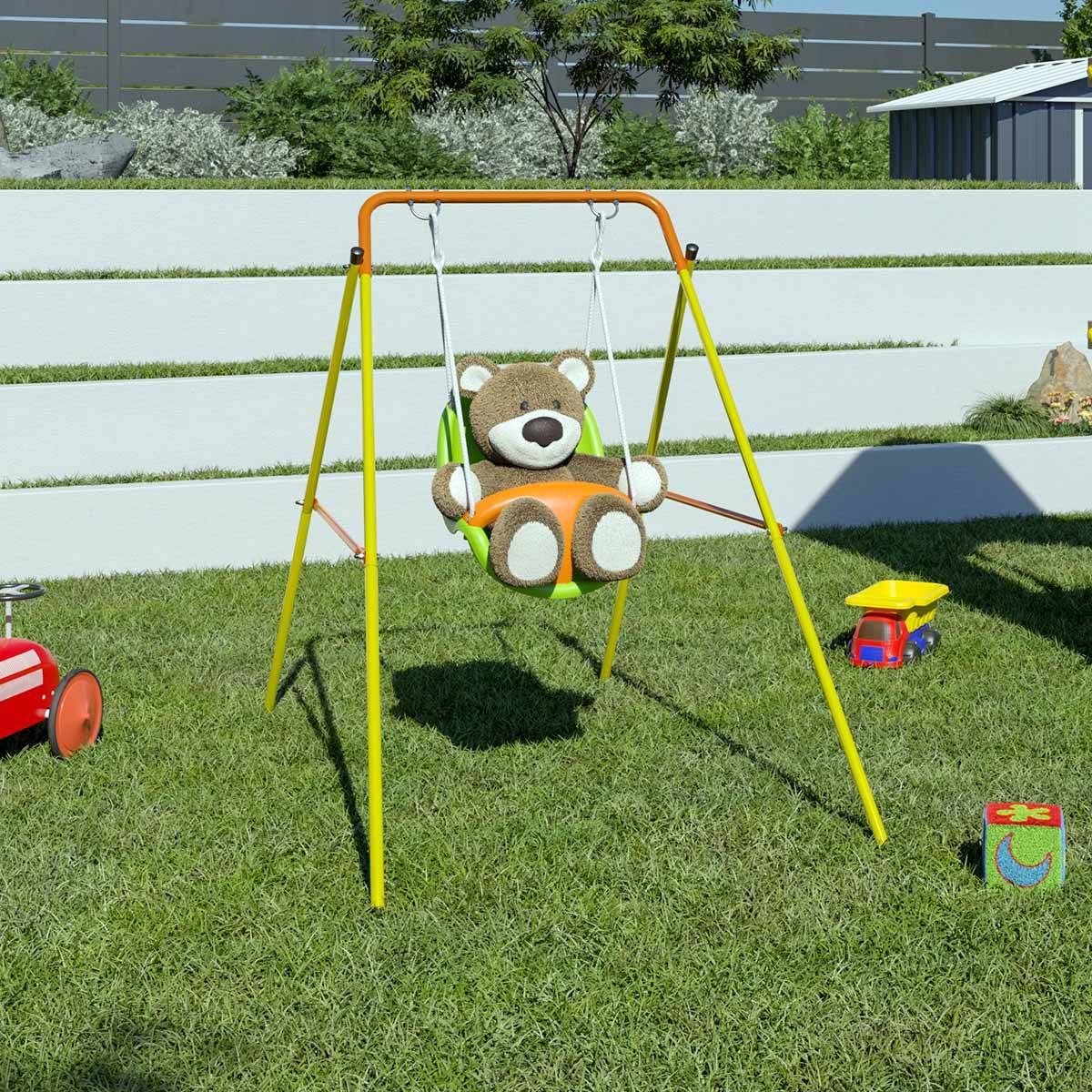 Trigano Jardin - Balançoire bébé métal 1,2 m EMMA 1 enfant - Image 5