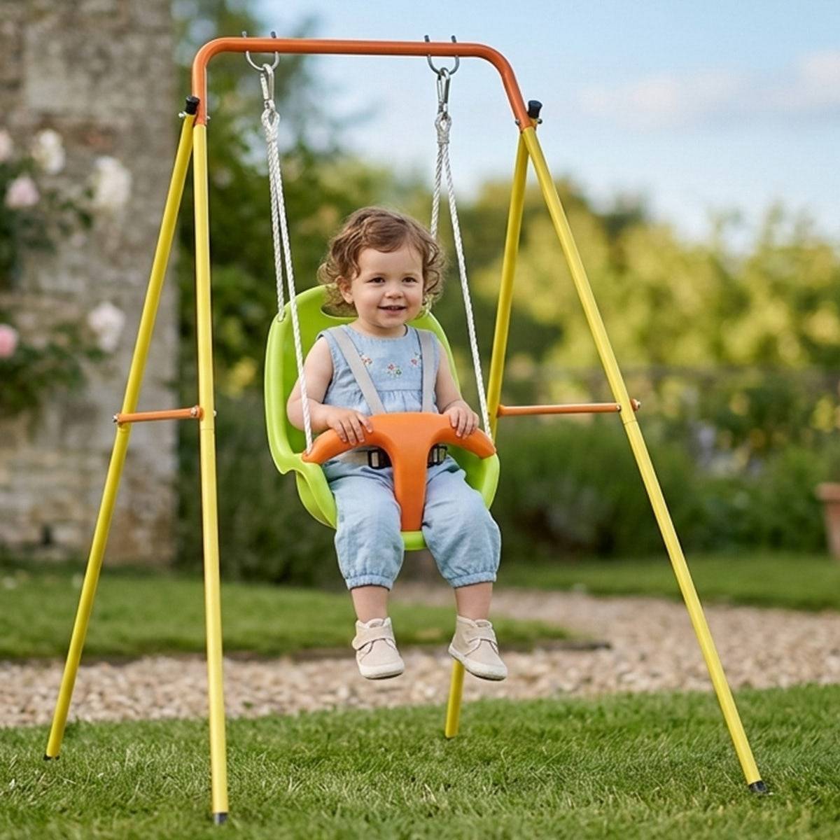 Trigano Jardin - Balançoire bébé métal 1,2 m EMMA 1 enfant - Image 2