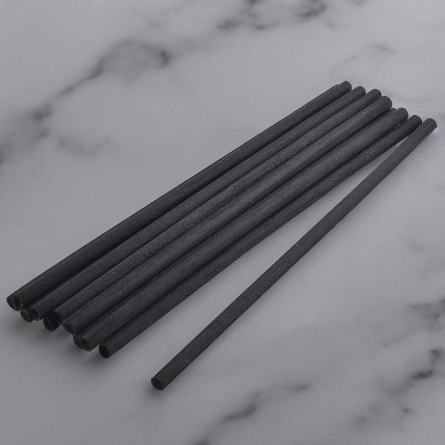 Zen'Arôme Lot de 10 Tiges en Rotin pour Diffuseur par Capillarité - Recharge en Rotin Naturel - Longueur 23cm de Couleur Noire - Image 2