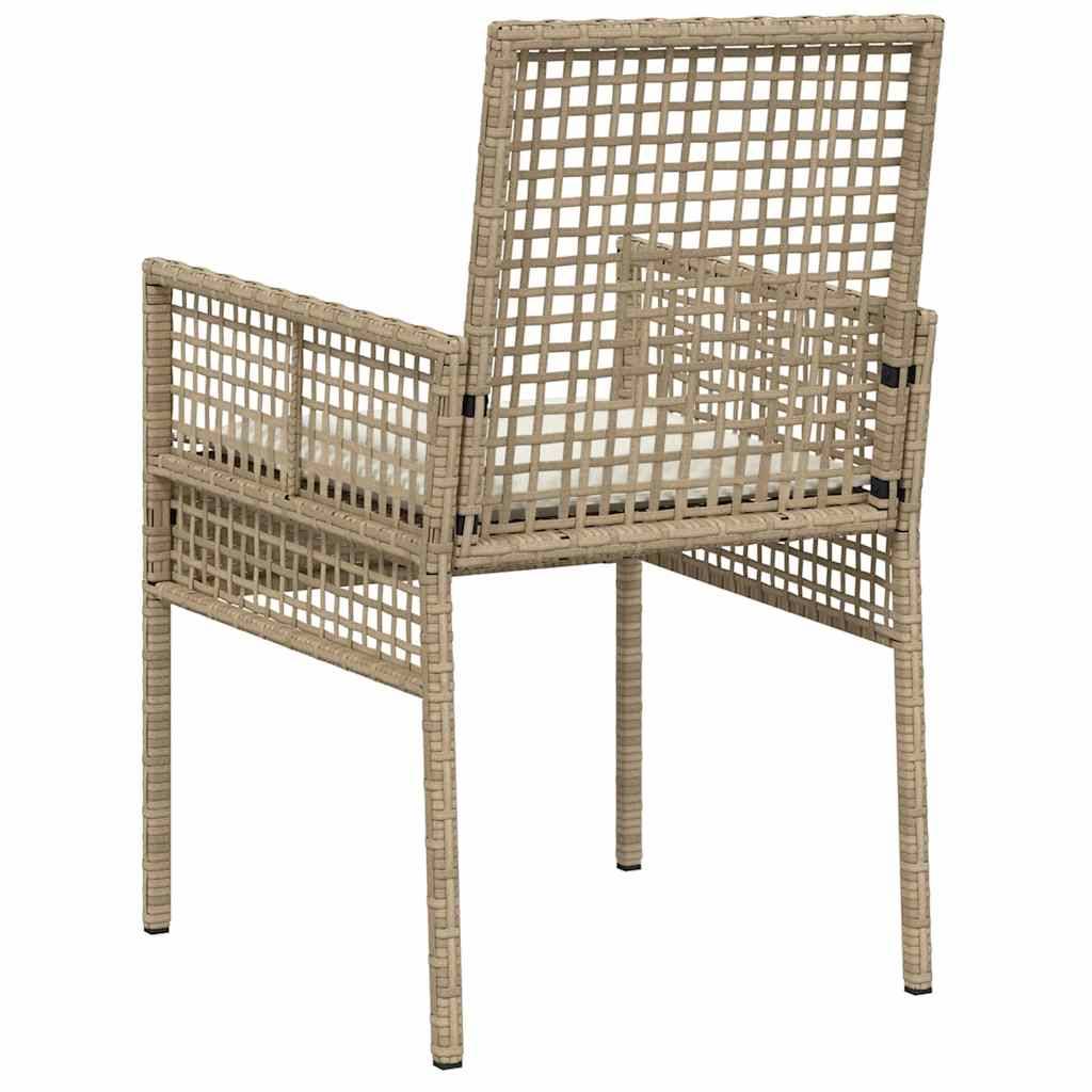 Prolenta Premium - Chaises de jardin rotin beige  55 x 53 x 85 cm  - Prolenta premium p378.4 - Image 5
