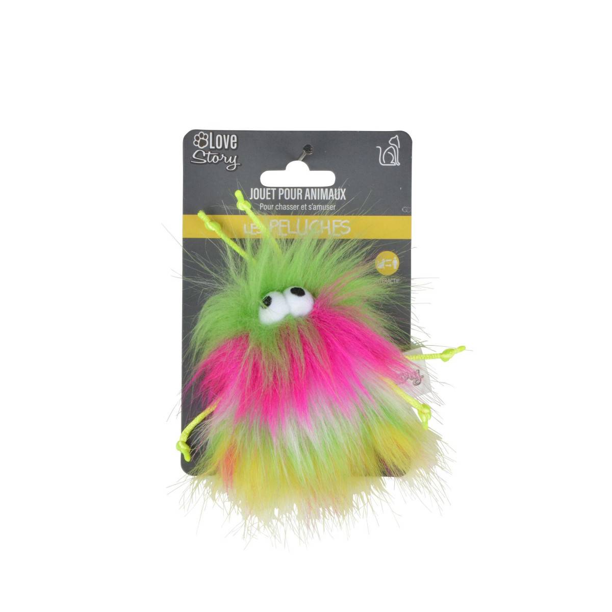 Love Story - Jouet Peluche pour Chat "Monstre" 11cm Multicolore - Image 2