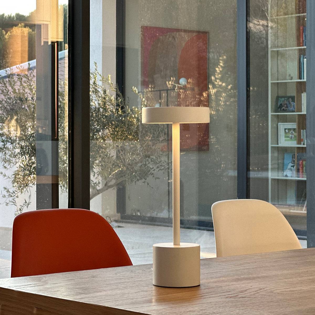 Lumisky - Lampe de table sans fil ROBY Blanc H30cm - Imagen 7