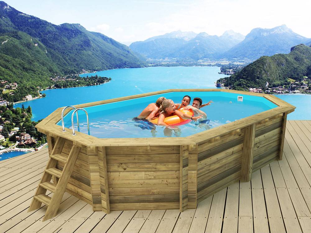Habitat Et Jardin - Piscine Bois " Miami 145  " - 4.86 X 3.36 X 1.45 M -habitat Et Jardin - Image 2