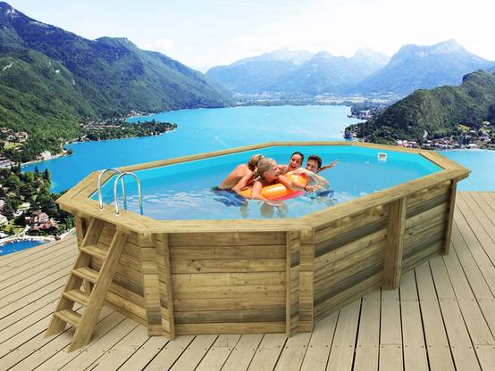 Habitat Et Jardin - Piscine Bois " Miami 145 " - 4.86 X 3.36 X 1.45 M -habitat Et Jardin - Image 2