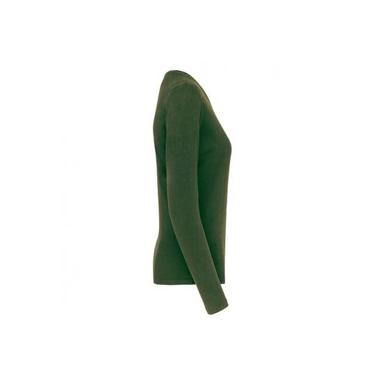 Tee-shirt de travail col rond manches longues Kariban femme 100% coton Vert Sapin XXL - Image 3