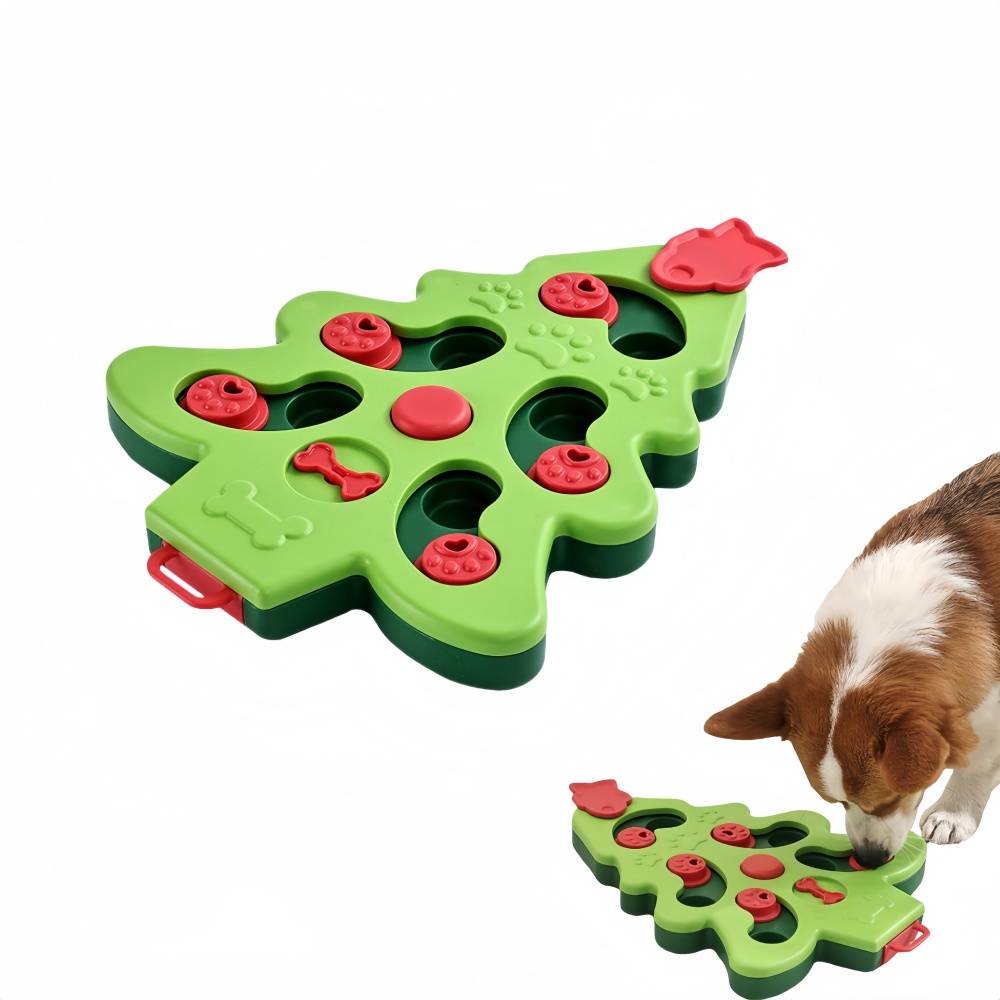 IntiMeg - Jouet anti - glouton pour chien en forme de sapin de Noël IntiMeg