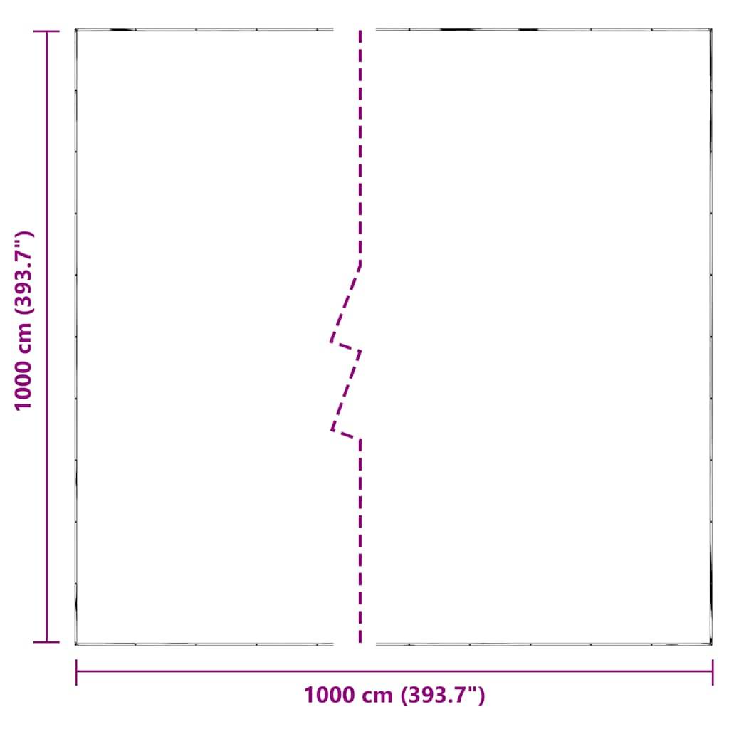 Maison Chic - Bâche de protection | Bâche transparente avec œillets 10x10 m polyéthylène Maison Chic - Image 10