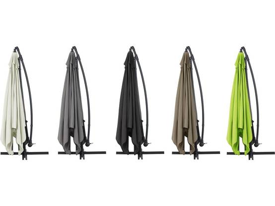 Parasol Jardin Déporté Alu "ilios 3" - Carré - 3 X 3 M - Noir - Dalles Incluses -habitat Et Jardin - Image 3