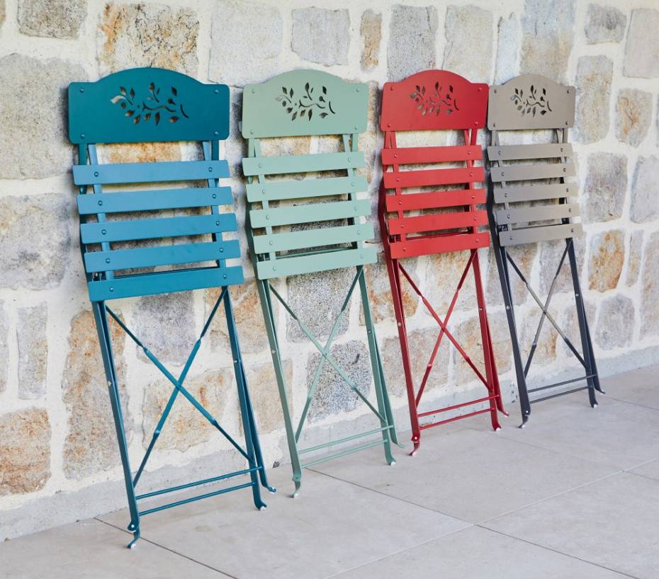 Ensemble table et chaises de jardin 4 places Gris Anthracite VENONE - Image 2