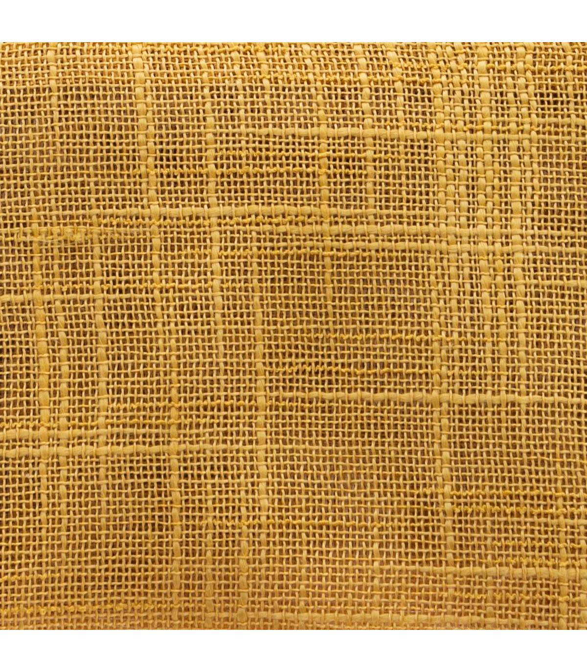 Voilage à œillets Jaune Ocre aspect satiné 140 x 240 cm - Imagen 3