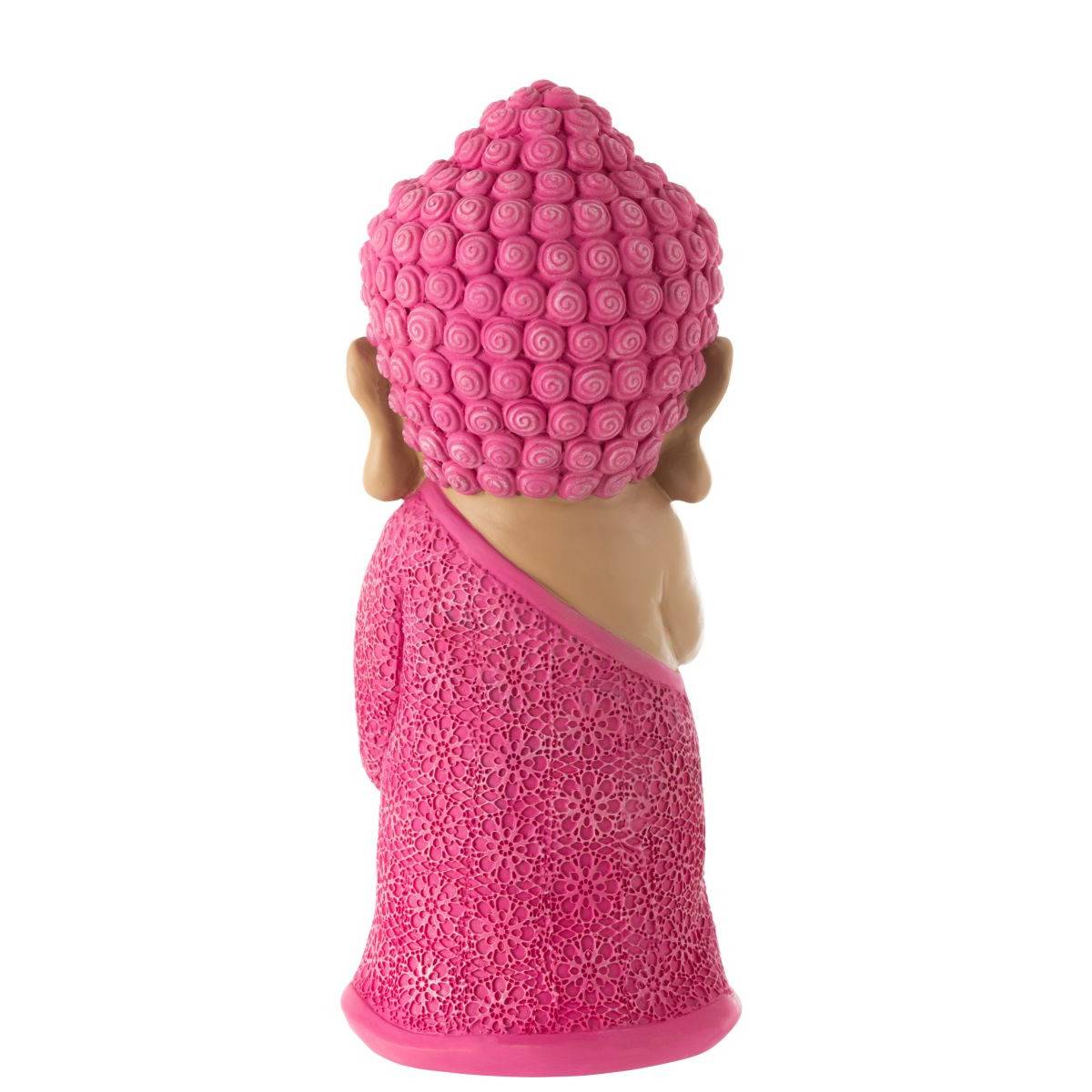 J-Line - Statuette Moine Prière "Toby" 32cm Rose - Image 3