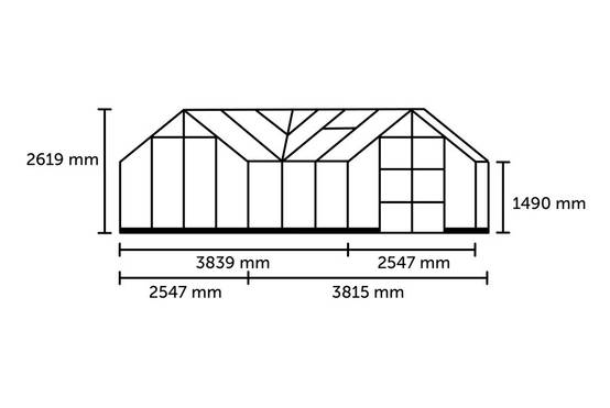 Halls - Serre en verre trempé 13 m² ICON Gardenhouse 8, noir - Halls - Image 5