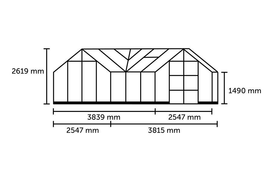 Halls - Serre en verre trempé 13 m² ICON Gardenhouse 8, noir - Halls - Image 5