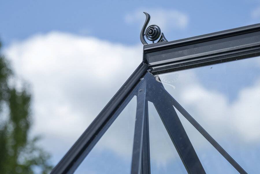 Halls - Serre en verre trempé 13 m² ICON Gardenhouse 8, noir - Halls - Image 3