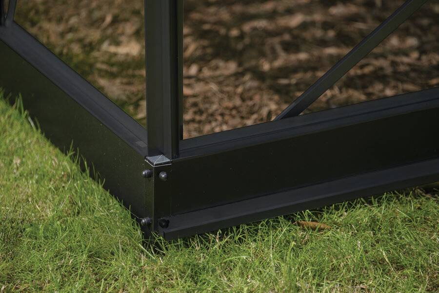 Halls - Serre en verre trempé 13 m² ICON Gardenhouse 8, noir - Halls - Image 4
