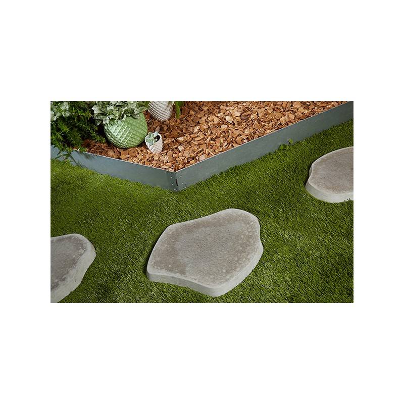 Jardinex - Bordure jardin droite acier galvanisé - 99 x 12 cm - Gris galvanisé  - Jardinex - Imagen 3