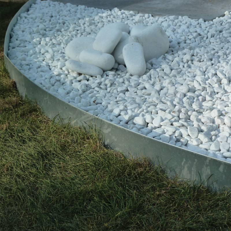Jardinex - Bordure jardin droite acier galvanisé - 99 x 12 cm - Gris galvanisé - Jardinex - Imagen 4