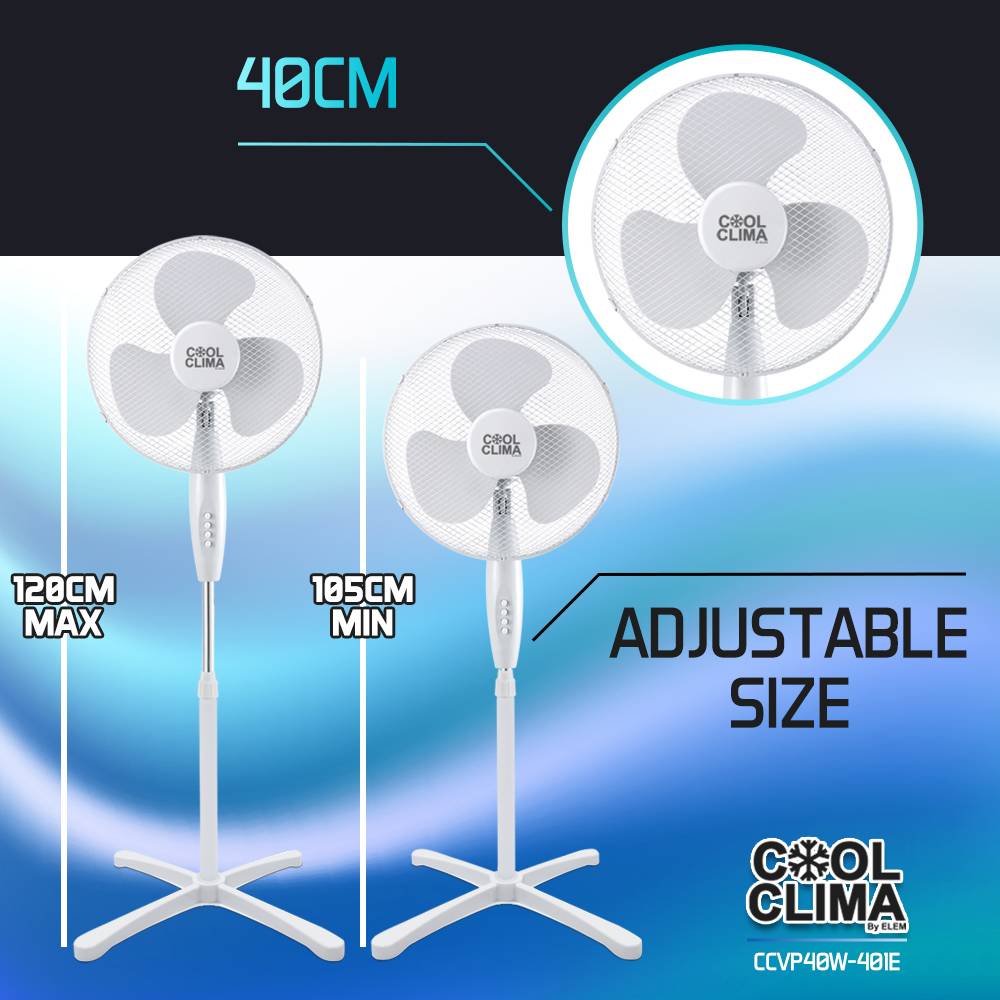 Cool Clima - Ventilateur sur pied 45W - 40cm - Cool clima - Image 3