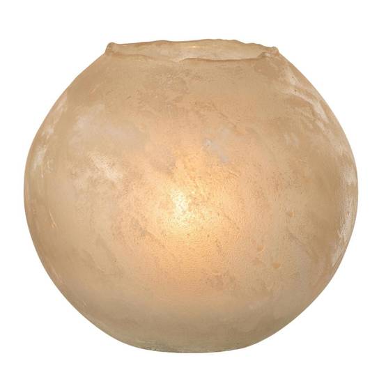 Vase Rond Design en Verre "Soda" 25cm Or - Image 2