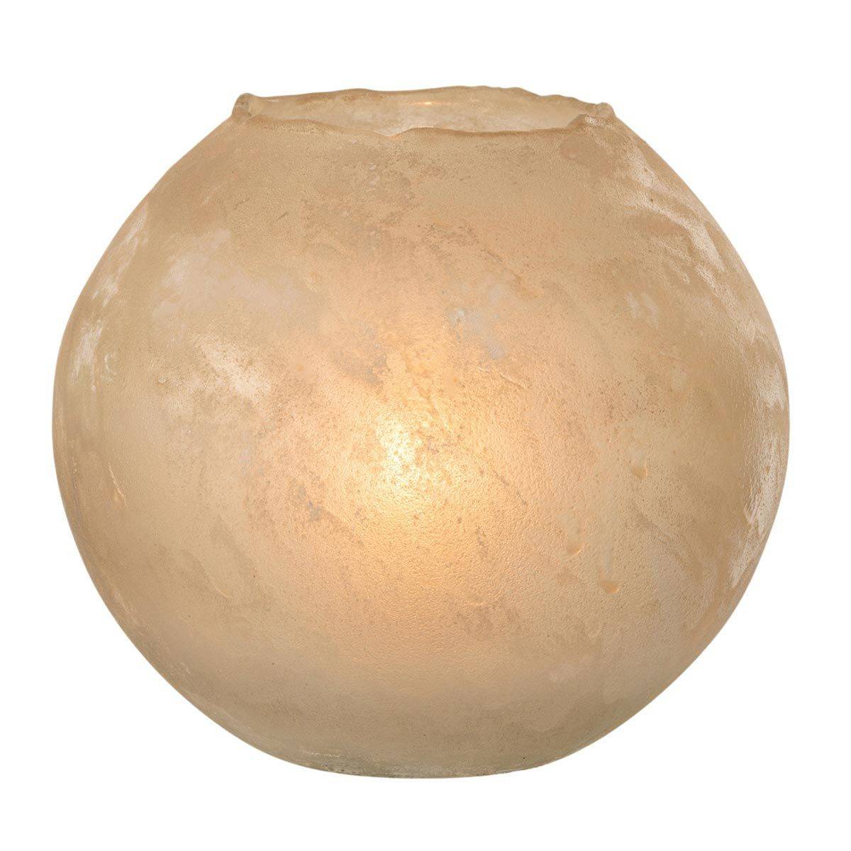Vase Rond Design en Verre "Soda" 25cm Or - Image 2
