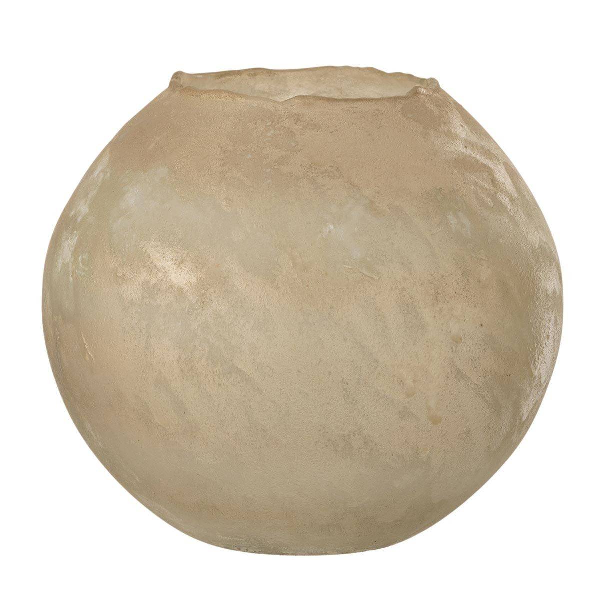 Vase Rond Design en Verre "Soda" 25cm Or - Image 1