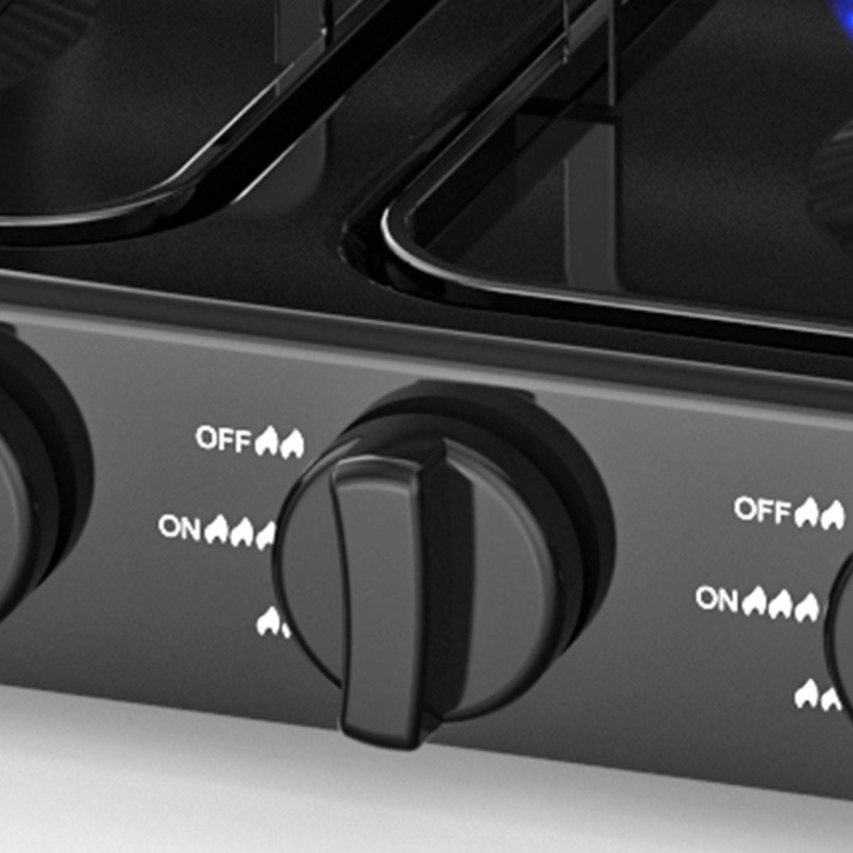Intec - Plaque de cuisson gaz 4 feux 8800W Table de cuisson portable + Tuyau gaz Butane/Propane Bruleurs inox INTEC - Imagen 9