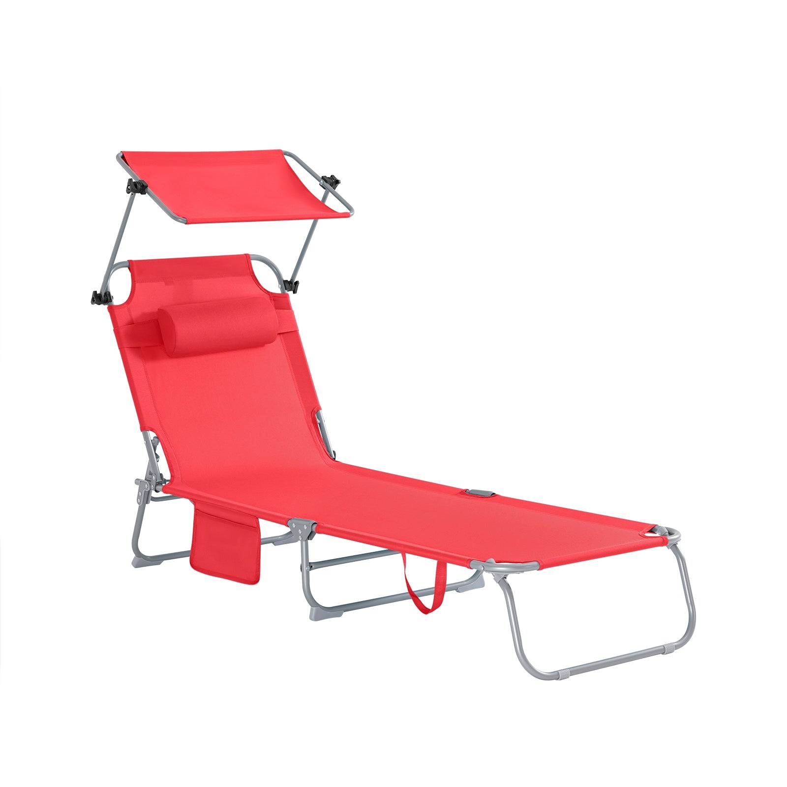 SoBuy Transat Pliable Chaise Longue avec Pare-Soleil Réglable - Imagen 1