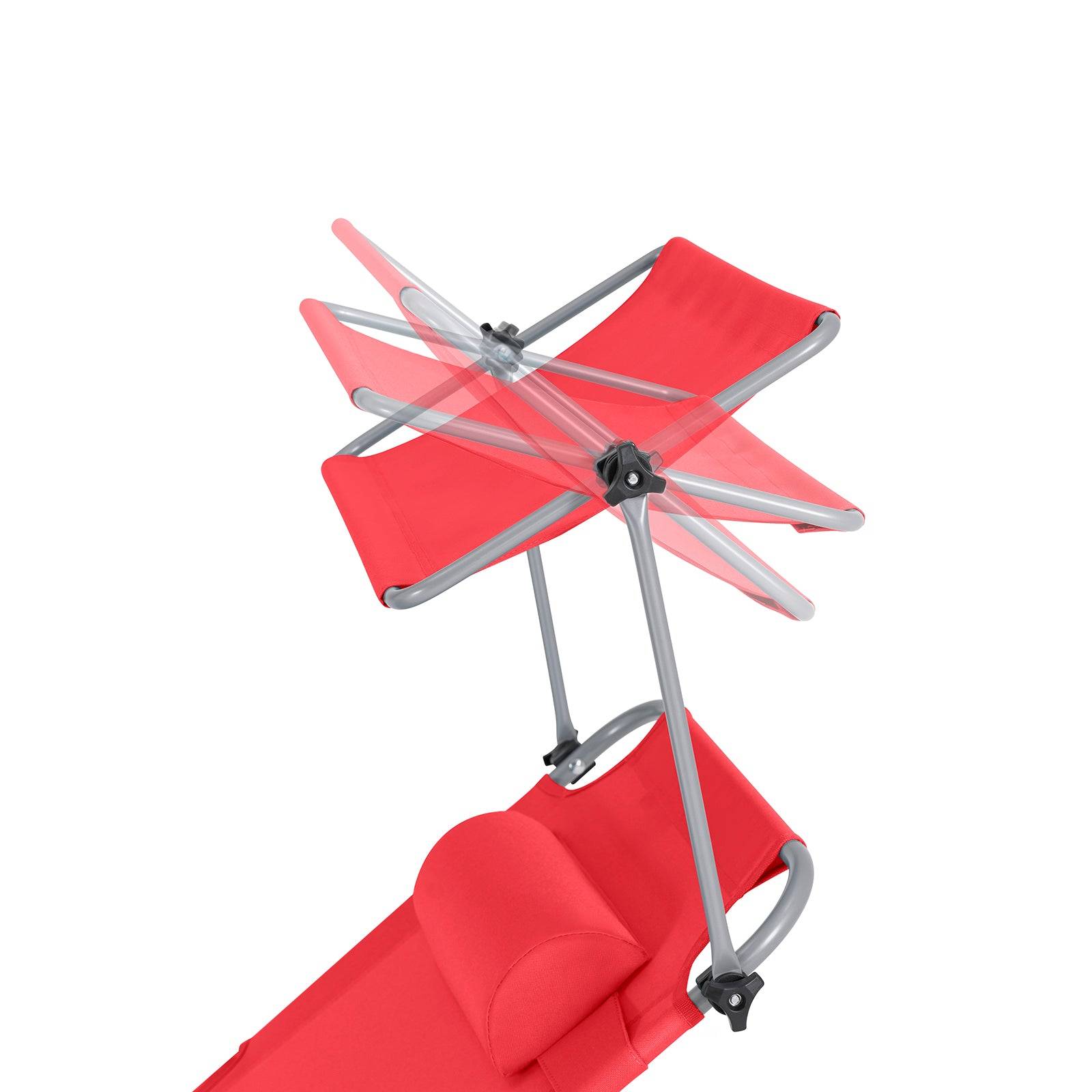 SoBuy Transat Pliable Chaise Longue avec Pare-Soleil Réglable - Imagen 7