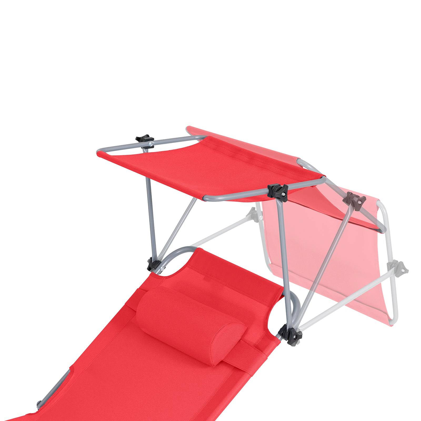 SoBuy Transat Pliable Chaise Longue avec Pare-Soleil Réglable - Imagen 8