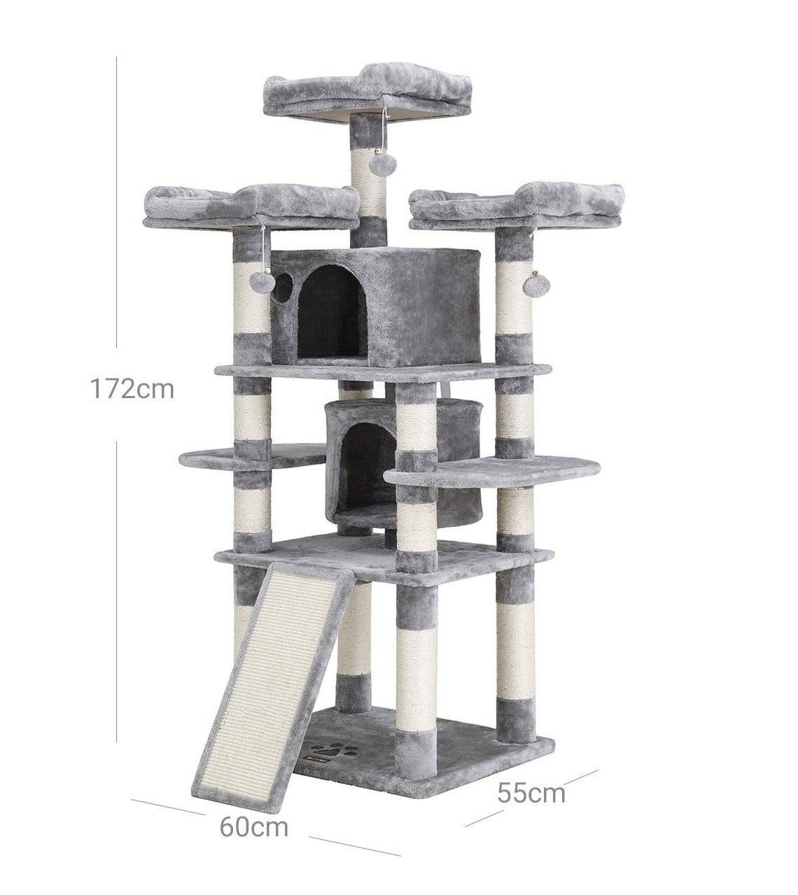 Helloshop26 - Arbre à chat tour de jeux 172 cm gris clair - Imagen 2