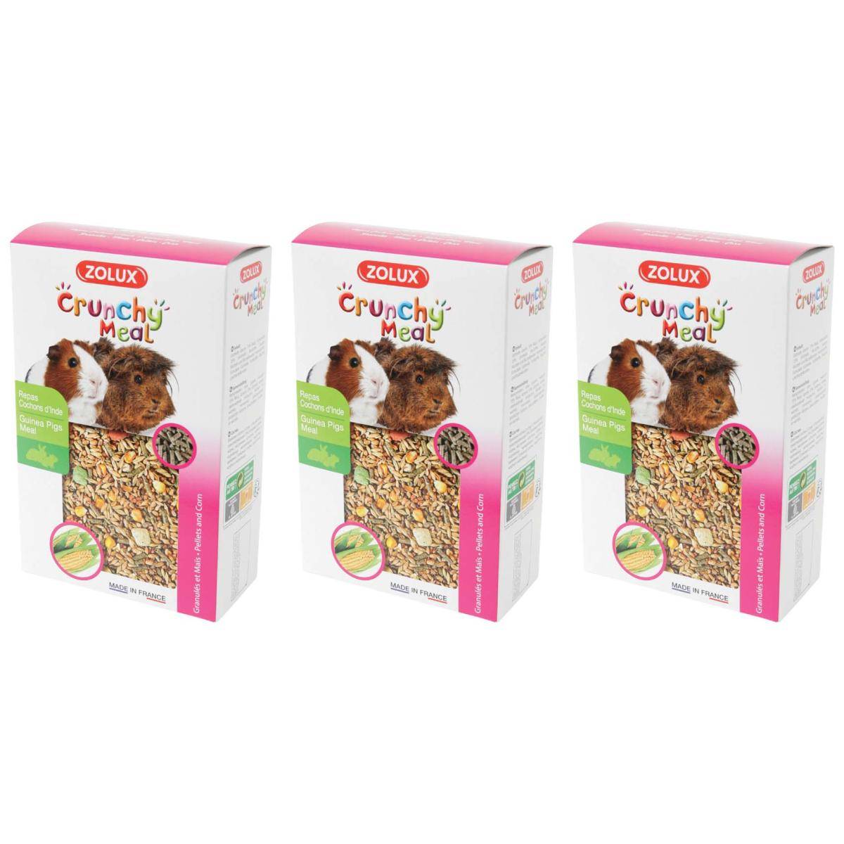 Zolux - Aliment pour cochons d'Inde Crunchy meal 800 gr (Lot de 3) - Imagen 1