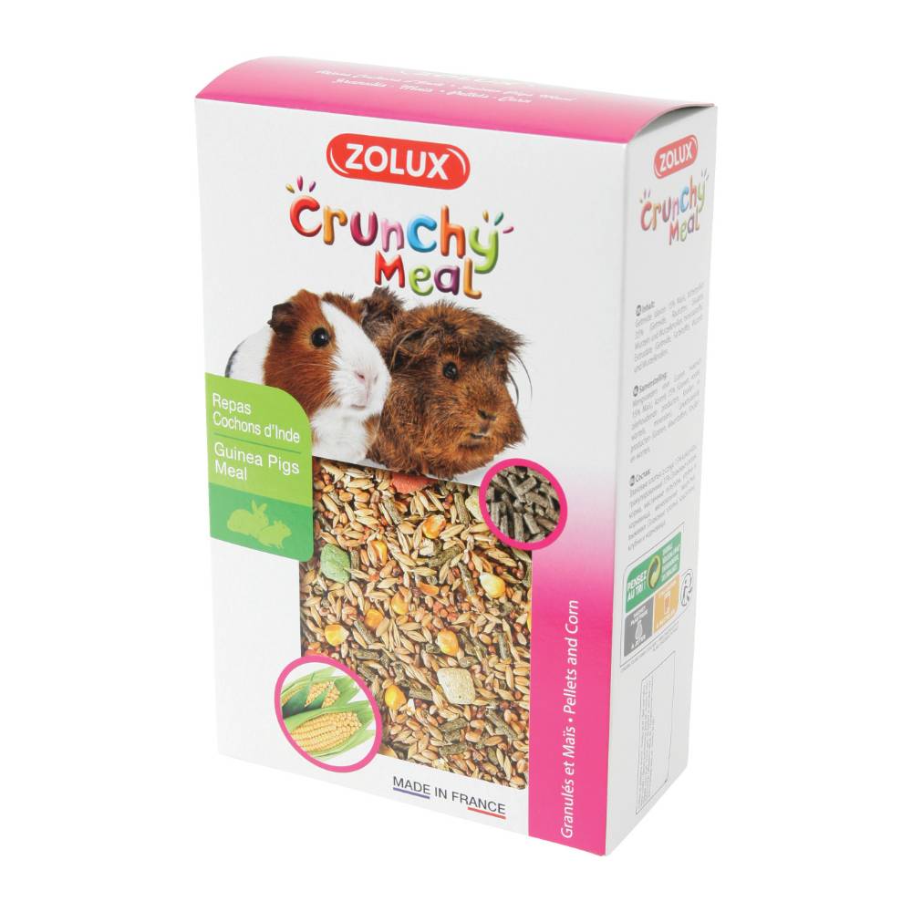 Zolux - Aliment pour cochons d'Inde Crunchy meal 800 gr (Lot de 3) - Imagen 2